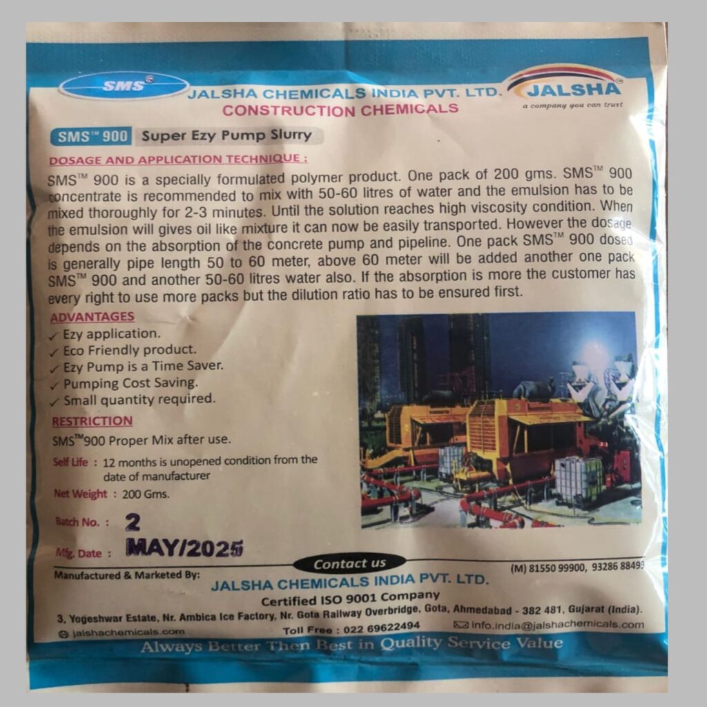 Engitech White SLURRY POUCH, For Concrete Pump Pipe Line